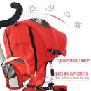 Red 4-in-1 Kids Tricycle Stroller with Canopy