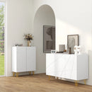 White High Gloss Sideboard with Hairpin Legs