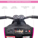 6V Pink Kids Electric Motorbike Ride-On Toy with Music & Lights