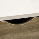 White Modern Coffee Table with Storage Shelves and Drawers