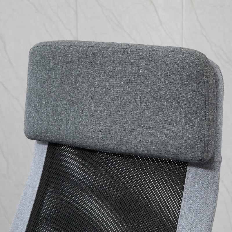 Grey Ergonomic High Back Office Chair with Adjustable Height and Swivel Wheels