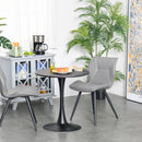 Black Round Metal Dining Table