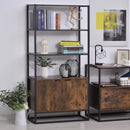 Rustic Industrial Style 3-Shelf Freestanding Storage Cabinet