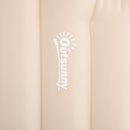 Double White Inflatable Mattress with Built-In Pump