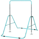 Foldable Kids Gymnastics Bar - Adjustable Height, Green