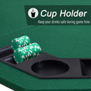 Portable 1.2m 8-Player Poker Table Top - Green