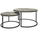 Grey and Black Nesting Coffee Tables Set