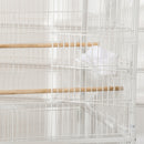 White Large Bird Cage with Stand & Storage - Ideal for Budgies, Finches, Canaries, Parakeets