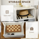 Wooden Nightstand Set with Drawer - Scandinavian Style, 2-Pack, Natural Wood