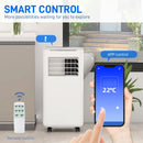 Portable 4-in-1 Air Conditioner, 9,000 BTU, WiFi Smart Home Compatible, Remote Control, White