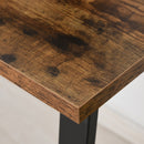 Rustic Brown Industrial Computer Desk, Small Home Office Workstation