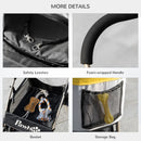 Yellow 3-in-1 Detachable Pet Stroller for Extra Small and Small Dogs