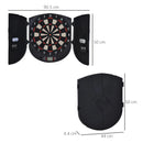 Electronic Dartboard Set with Cabinet - 26 Games, 185 Variations, 6 Darts - Multi-Game Ready