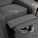 Deep Grey Wingback Recliner Chair with Leg Rest