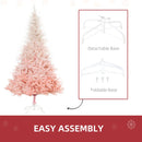 6FT Pink Artificial Christmas Tree with Metal Stand - Festive Holiday Home Decor