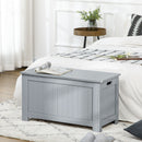 Grey Toy Chest Storage Box with Lid & Safety Hinges