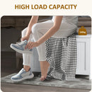 White Wooden Storage Trunk with Safety Hinges, Cut-out Handles - 76 x 40 x 48 cm