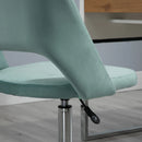 Green Velvet Swivel Office Chair for Home Study
