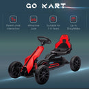 Red Kids Pedal Go Kart with Adjustable Seat and Handbrake