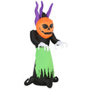 Orange Inflatable Halloween Ghost with LED Lights - Scary Outdoor Party Decor