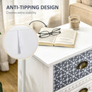 Set of 2 Purple Shabby Chic Nightstands with 3 Drawers