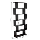 Black 6-Tier Shelving Unit