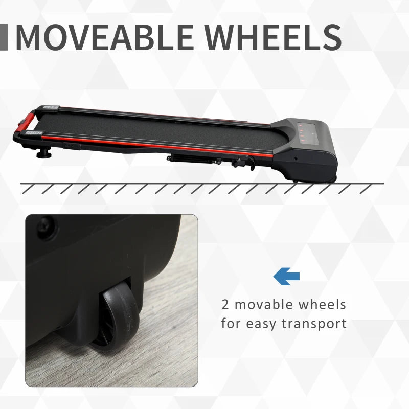 Foldable Walking Treadmill - Black, LED Display, Remote Control