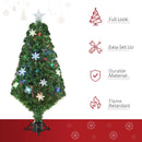 4FT Green Fiber Optic LED Christmas Tree - Holiday Home Xmas Decoration