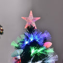 4FT Pre-Lit Green Christmas Tree with Fibre Optic Baubles and LED Lights