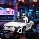 White Audi Licensed 12V Kids Electric Ride-On Car with Remote Control