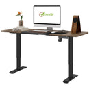 Black Adjustable Electric Standing Desk with LED Display - 72-116cm