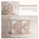 5-Piece Compact Brown and White Dining Set