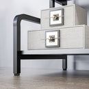 Black 3-Tier Printer Stand with Storage Shelves, 55 x 40 x 77cm - Home Office Printer Table