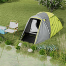 Yellow/Grey 2-Person Dome Tent with Front Porch and Accessories