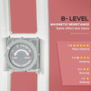 White Folding Magnetic Exercise Bike with Backrest and Tablet Holder