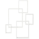 White Interlocking Cube Wall Shelves for Home Decor