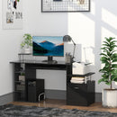 Black Computer Desk with Drawer and CPU Storage - Home Office Furniture