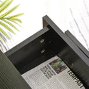 Black 2-Drawer Mobile Filing Cabinet for Home Office