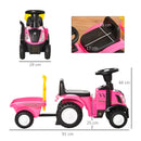 Pink Toddler Ride-On Tractor & Walker for Ages 1-3