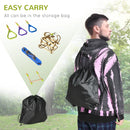 Kids 42.6 FT Obstacle Course Set with Monkey Bars and Swing - Blue