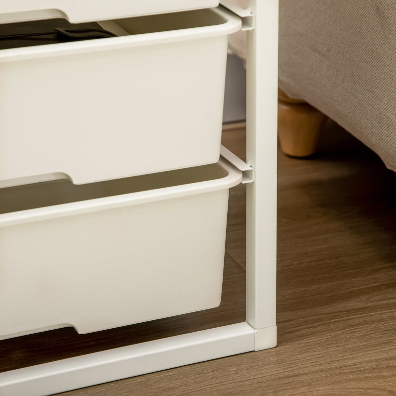White 6-Drawer Tall Storage Chest for Bedroom and Living Room
