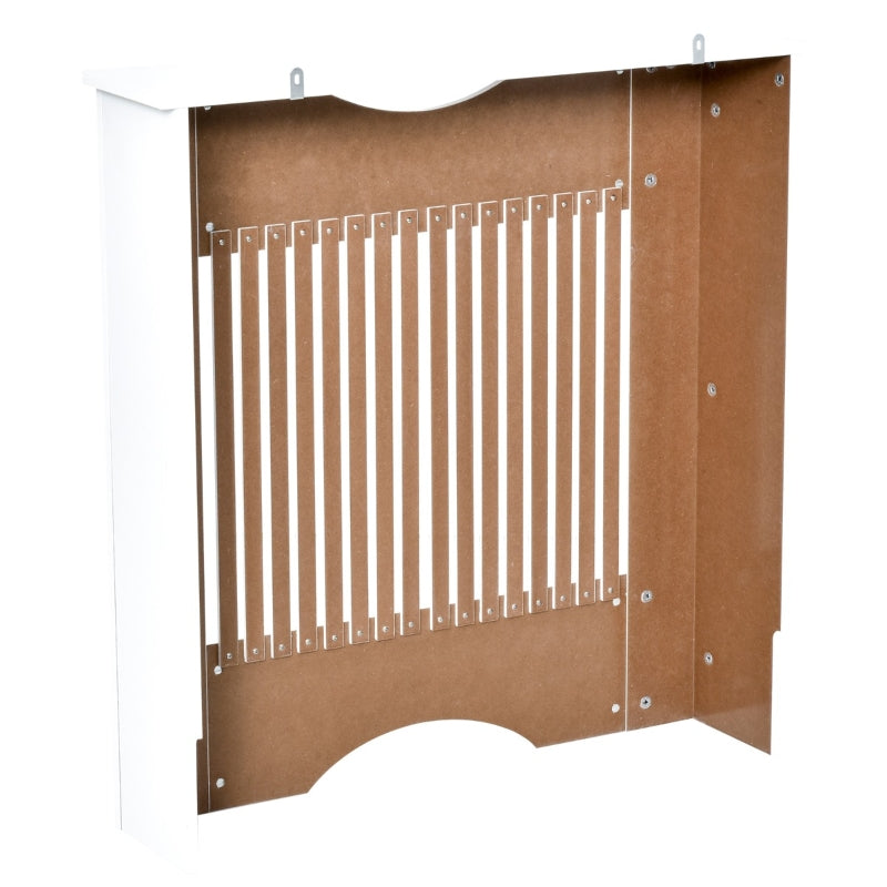 White Slatted Radiator Cover Cabinet 82H x 78W x 19D