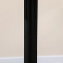 Black Small Round Dining Table with Steel Base - Compact Size for Kitchen