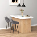 Grey Velvet Bar Stools Set of 2