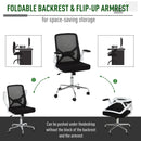 Black Mesh Swivel Office Chair with Folding Back