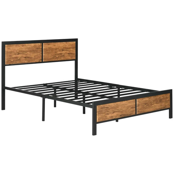 Steel Industrial King Size Bed Frame - Charcoal Grey