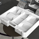 Adjustable 10kg x 2 Dumbbells Set with Storage Box - Black