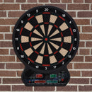 Electronic Hanging Dartboard Set - LED Score Display - 27 Games - 202 Variations - 12 Soft Tip Darts - Black