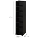 Black Adjustable CD Media Display Shelf Set of 2