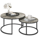 Grey and Black Nesting Coffee Tables Set